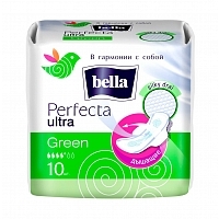 Прокладки гигиенические ультратонкие bella Perfecta ultra Green 10 шт Прокладки и тампоны купить в Продез Сочи
