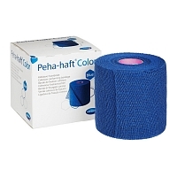 Бинт Peha-haft самофиксирующийся 4 см 4 м синий Бинты медицинские самофиксирующиеся купить в Продез Сочи