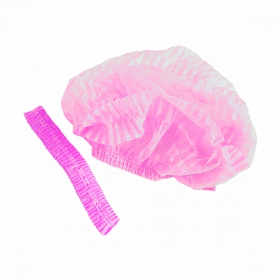 Шапочка "Шарлотта" розовая (100 шт/уп) Спанбонд, пл.12 Шапочки купить в Продез Сочи